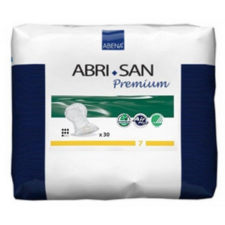 Abena North America Abri-San Premium Incontinence Liner 25 Inch Length Moderate Absorbency Fluff / Polymer Level 7 Unisex Disposable - 9381