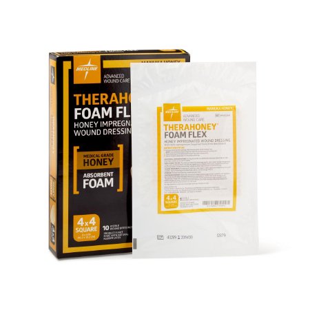 TheraHoney - Honey Impregnated Wound Dressing 4 X 4 Inch Foam Manuka Honey Sterile - MNK1344