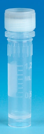 Globe Scientific Microcentrifuge Tube Conical Bottom, Skirted Plain 2 mL Without Color Coding Screw Cap with O-Ring Polypropylene Tube - 111740
