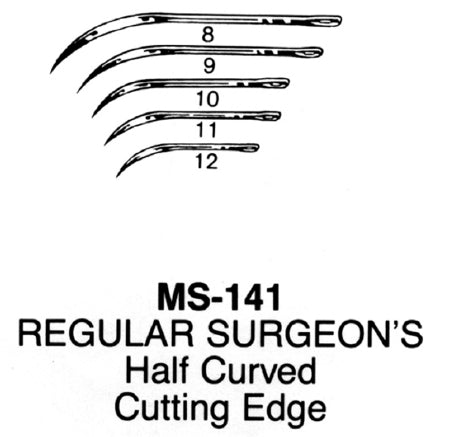 Miltex Integra Miltex Suture Needle 3/8 Circle Cutting Edge Needle Cutting Edge Type Size 8 Needle - S141-8