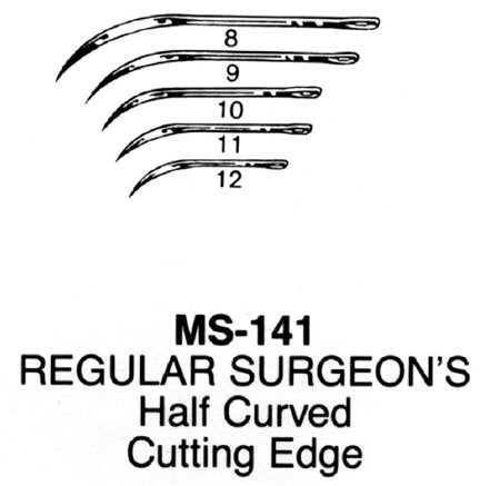 Integra Miltex - Suture Needle 3/8 Circle Cutting Edge Needle Cutting Edge Type Size 8 Needle - MS141-8