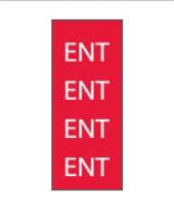 Key Surgical Key Surgical Pre-Printed Label Chart Tab ENT Red 8-1/2 X 11 Inch - T-604-04