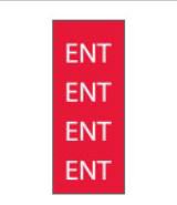 Key Surgical - Pre-Printed Label Multipurpose Label Red Paper ENT White Diagram / Symbol 8-1/2 X 11 Inch - T-604-04