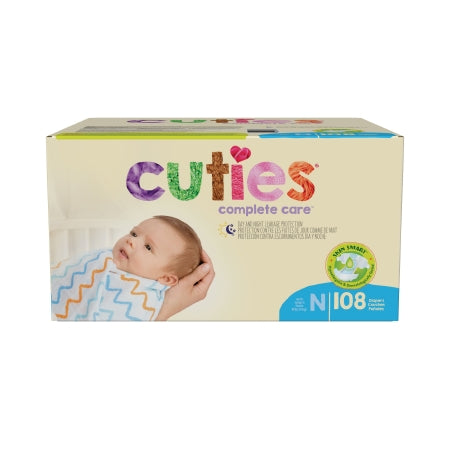 Cuties Complete Care - Unisex Baby Diaper Size 0 Disposable Heavy Absorbency - CCC10