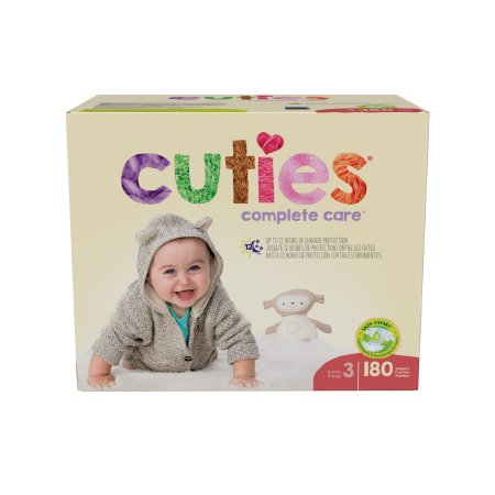 Cuties Complete Care - Unisex Baby Diaper Size 3 Disposable Heavy Absorbency - CCC13