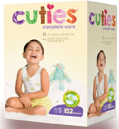 First Quality Cuties Complete Care Baby Diaper Tab Closure Size 5 Disposable Heavy Absorbency - CCC05