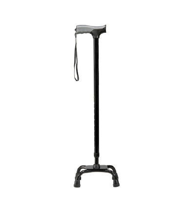 Apex-Carex Healthcare Soft Grip Small Base Quad Cane Aluminum 31 to 40 Inch Height Black - FGA52300