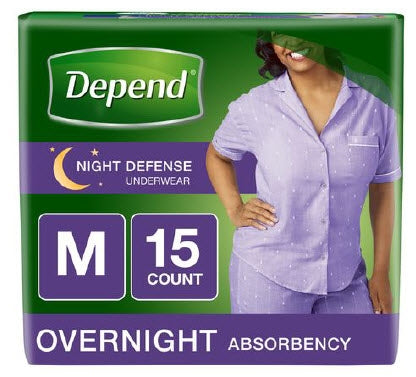 Kimberly Clark DependNight Defense Adult Absorbent Underwear Medium Disposable Heavy Absorbency - 47918