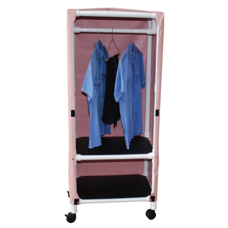 MJM International - Linen Cart with Cover 4 Shelves 150 lbs. per Shelf Weight Capacity PVC 4 Inch Twin Casters - 345-4C