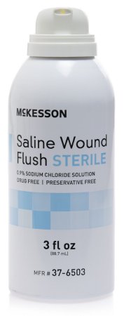 McKesson McKesson Saline Wound Flush 3 oz. Spray Can Sterile - 37-6503