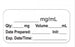 Precision Dynamics PDC Pre-Printed Label Anesthesia Label ___mg/mL Qty. _mg Volume _ mL White 3/4 X -1-1/2 Inch - LAN-2-84