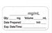 PDC - Drug Label Anesthesia Label _mg/mL Qty:_mg Volume_mL Date Prepared:_ White 3/4 X 1-1/2 Inch - LAN-2-84