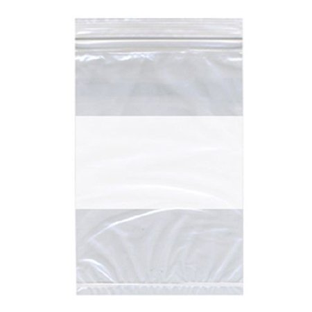 Action Health - Reclosable Bag 4 X 6 Inch Plastic Clear / White Block Zipper Closure - 85251850307