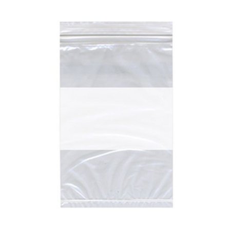 Action Health - Reclosable Bag 5 X 8 Inch Plastic Clear / White Block Zipper Closure - 85251850314
