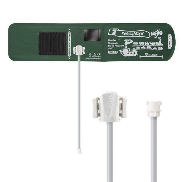 Welch-Allyn Cuff Blood Pressure Flexiport 15-21Cm Child Size 9 Arm Green Ea - REUSE-09-1MQ