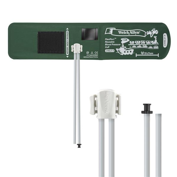 Welch-Allyn Cuff Blood Pressure Flexiport 15-21Cm Child Size 9 Arm Green Ea - REUSE-09-2TP