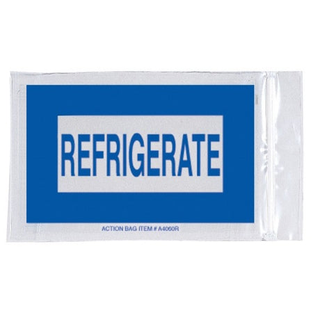 Action Health - Reclosable Refrigerate Bag 6 X 9 Inch Plastic Clear / Blue Zipper Closure - 85251609257