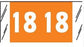 Tabbies COL'R'TAB Pre-Printed Label Chart Tab 18|18 Orange / White 3/4 X -1-1/2 Inch - 51718