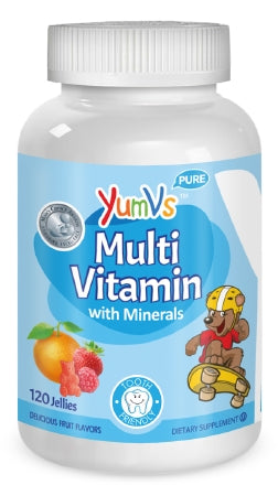 McKesson YumV's Multivitamin Supplement with Minerals Gummy 120 per Bottle Assorted Fruit Flavors - 9052-12