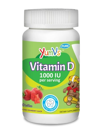 McKesson YumV's Vitamin Supplement Vitamin D Gummy 60 per Bottle Rasberry Flavor - 9054-06