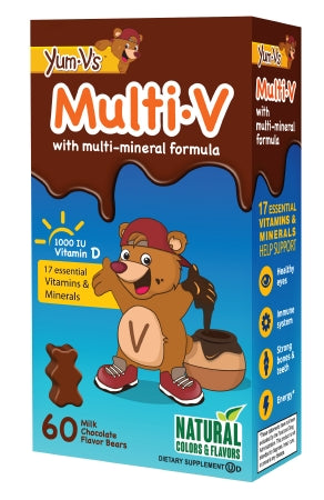 McKesson YumV's Multivitamin Supplement Gummy 60 Per Box Milk Chocolate Flavor - 8052-06