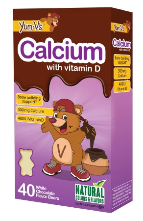 McKesson YumV's Joint Health Supplement Calcium / Vitamin D 300 mg - 400 IU Strength Gummy 40 per Box White Chocolate Flavor - 8070-04