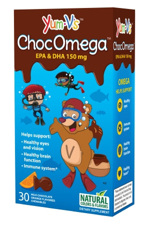McKesson YumV's ChocoMega Children's Multivitamin Supplement 150 mg Strength Chewable Tablet 30 per Box Milk Chocolate Orange Flavor - 8061-03