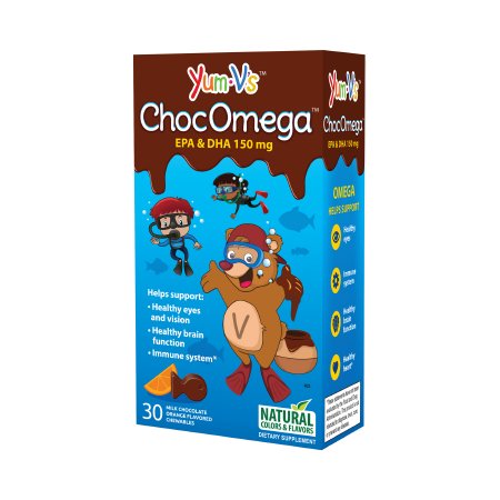 YumV's ChocoMega - Children's Multivitamin Supplement 150 mg Strength Chewable Tablet 30 per Box Milk Chocolate Orange Flavor - 8061-03