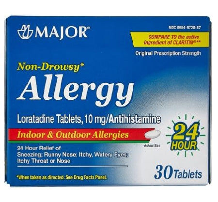 Major Pharmaceuticals Major Allergy Relief 10 mg Strength Tablet 30 per Box - 904572887
