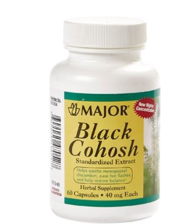 Major Pharmaceuticals Major Pain Relief 40 mg Strength Black Cohosh Capsule 60 per Bottle - 904547052