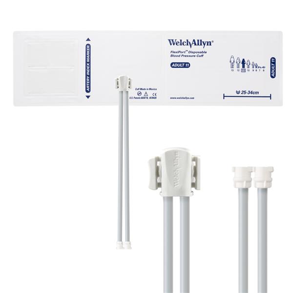 Welch-Allyn Cuff Blood Pressure Flexiport 25-34Cm Adult Size 11 Arm White/Navy Blue 20/Pk - SOFT-11-2MQ