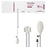Welch-Allyn Cuff Blood Pressure Flexiport 32-43Cm Lg Adlt Size 12 Arm White/Burgundy 20/Pk - SOFT-12-2BV