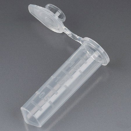 Globe Scientific - Microcentrifuge Tube Flat Bottom Plain 2 mL Without Color Coding Snap Cap Polypropylene Tube - 111574