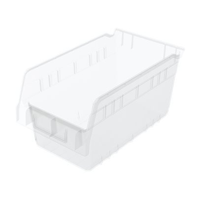 Akro-Mils ShelfMax Storage Bin Clear Plastic 6 X 6-5/8 X 11-5/8 Inch - 30090SCLAR