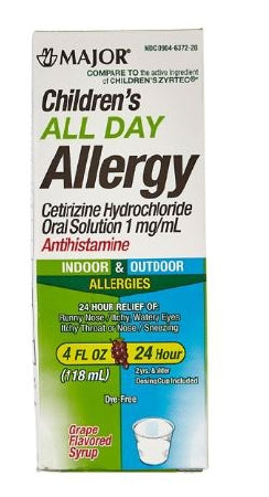 Major Pharmaceuticals Major Children's Allergy Relief 1 mg / mL Strength Syrup 4 oz. - 904637220
