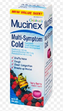 Reckitt Benckiser Mucinex Children's Cold and Cough Relief 2.5 mg - 5 mg / 5 mL Strength Liquid 6.8 oz - 63824028267