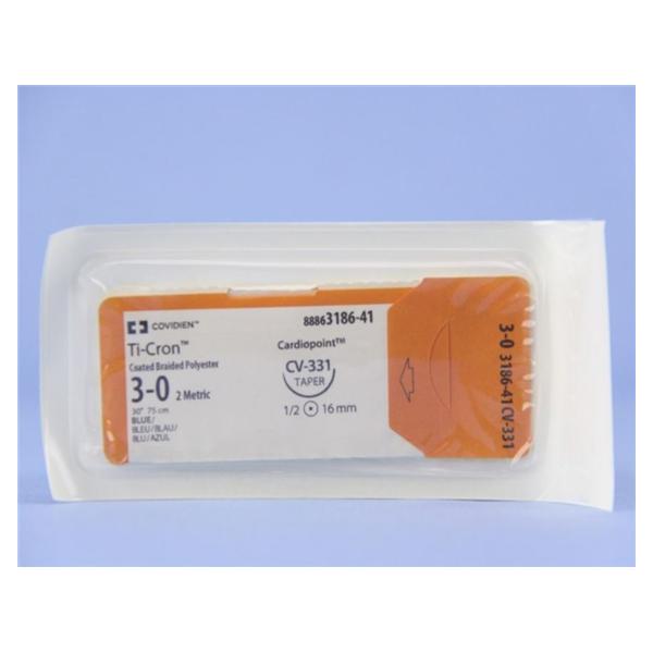 Medtronic MITG-Covidien Suture 3-0 Polyester Cv-331 Ti-Cron Blue 30" Braid 36/Ca - 8886318641