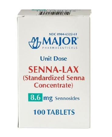 Major Pharmaceuticals Major Laxative Tablet 100 per Box 8.6 mg Strength Sennosides - 904652261