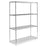 Uline - Shelving Unit 4 Shelves 60 X 24 X 86 Inch Silver - H-2947-86
