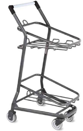Market Lab - Double Basket Cart Powder Coated Steel 19-1/2 X 21-3/4 X 41-1/4 Inch Red and Blue - 989