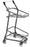 Market Lab - Double Basket Cart Powder Coated Steel 19-1/2 X 21-3/4 X 41-1/4 Inch Red and Blue - 989