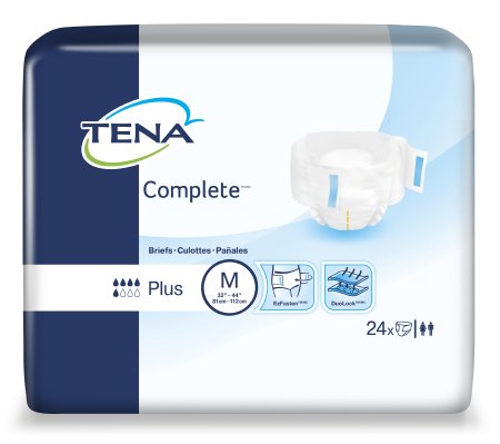 Essity HMS North America Inc TENA Complete Adult Incontinent Brief Tab Closure Medium Disposable Moderate Absorbency - 67320