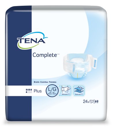 Essity HMS North America Inc TENA Complete Adult Incontinent Brief Tab Closure Large Disposable Moderate Absorbency - 67330