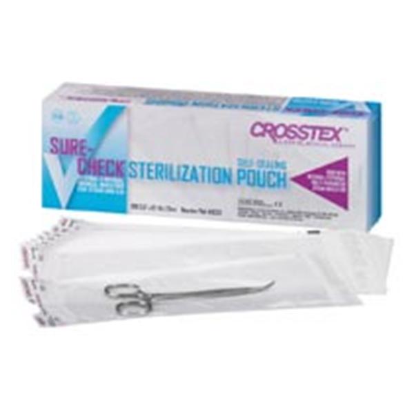 Crosstex International Pouch Sterilization Sure-Check 12 In X 18 In Clear Latex Free 100/Bx, 5 Bx/Ca - SCL12182