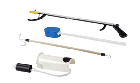 Fabrication Enterprises FabLife ADL Hip / Knee Equipment Kit Reacher - 32 Inch Length / Dressing Stick - 24 Inch Length - 86-0085