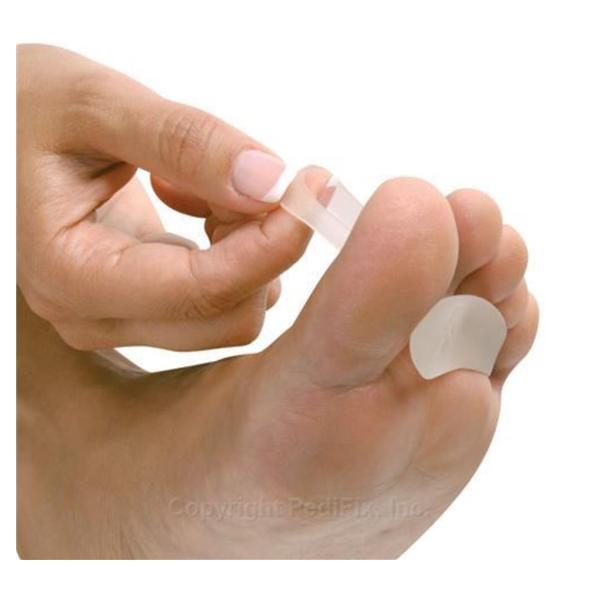 Pedifix Crest Pad Visco-Gel Toe Gel/Mineral Oil Translucent Sz Osfa Universal 3/Pk - 3035