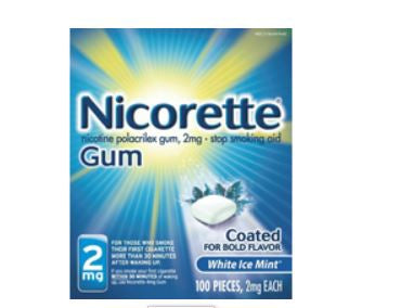 Glaxo Smith Kline Nicorette Stop Smoking Aid 2 mg Strength Gum - 30766785750