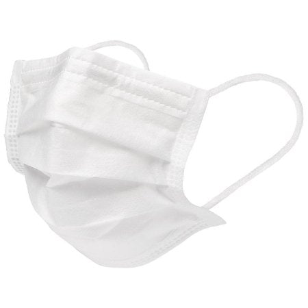 Curad - Procedure Mask Pleated Earloops Child Size White NonSterile Not Rated Pediatric - CUR380