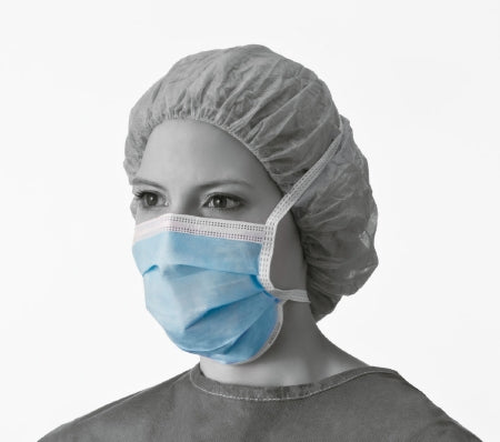 MEDLITE - Surgical Mask Pleated Tie Closure One Size Fits Most Blue NonSterile Not Rated Adult - Medline - NON27402