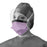 Medline - Surgical Mask with Eye Shield Anti-fog Foam Chamber Tie Closure One Size Fits Most Green NonSterile ASTM Level 2 Adult - NON27411AG